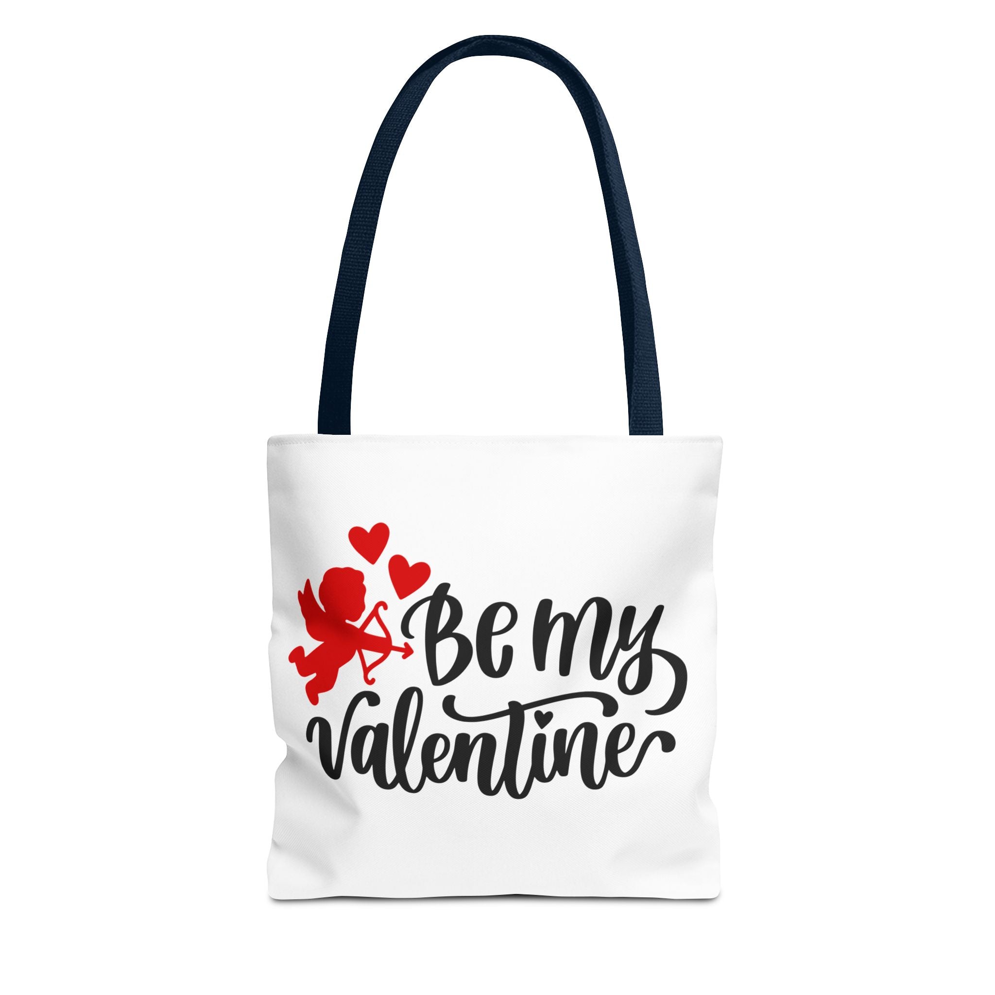 Valentine Tote Bag — "Be My Valentine" Cupid Canvas Shopper
