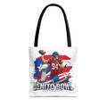 Patriotic Football Tote Bag — 'Benito Bowl' Super Bowl Design