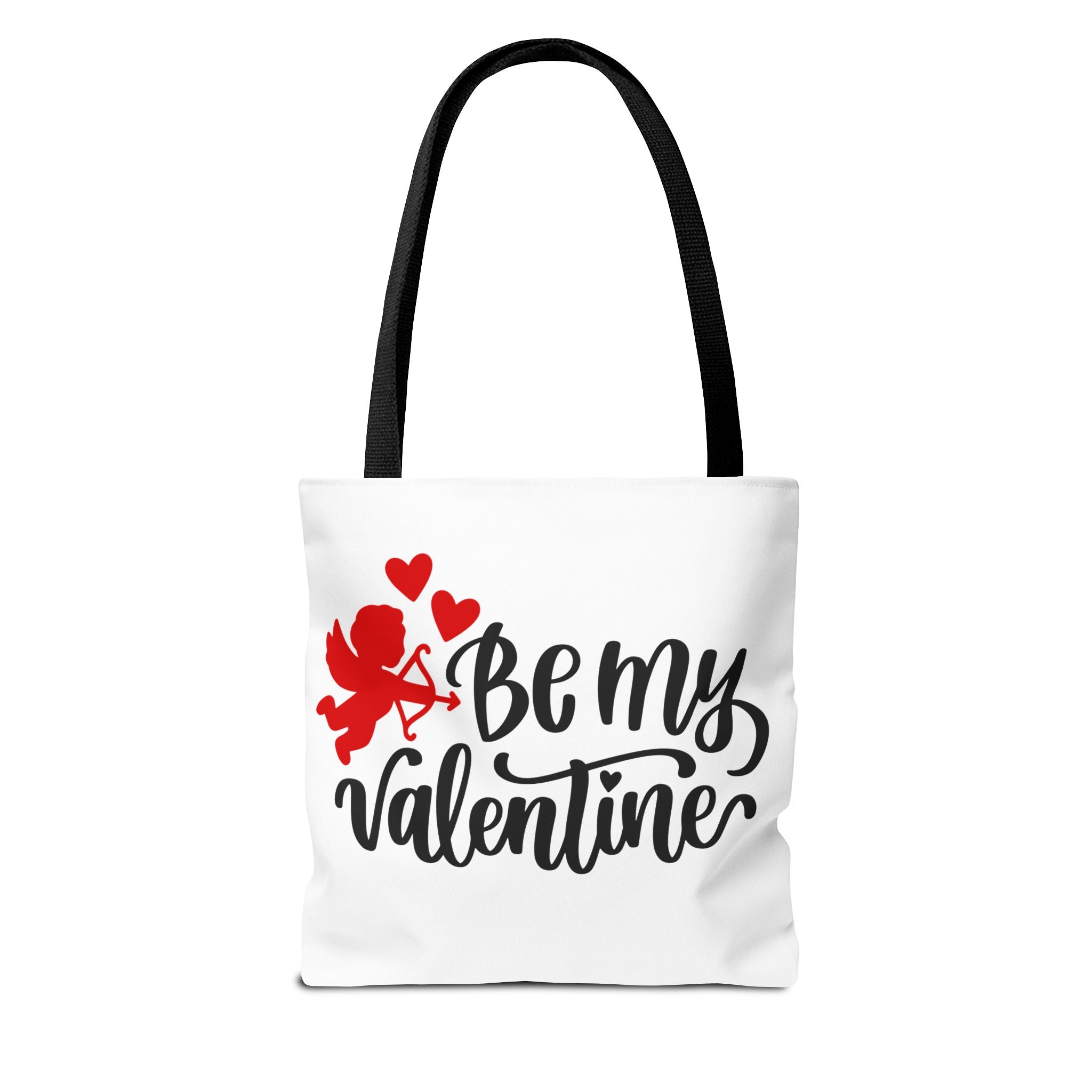 Valentine Tote Bag — "Be My Valentine" Cupid Canvas Shopper