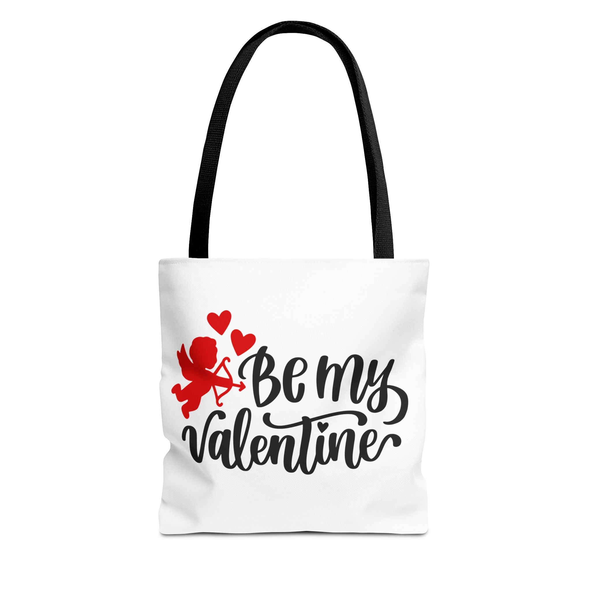 Valentine Tote Bag — "Be My Valentine" Cupid Canvas Shopper