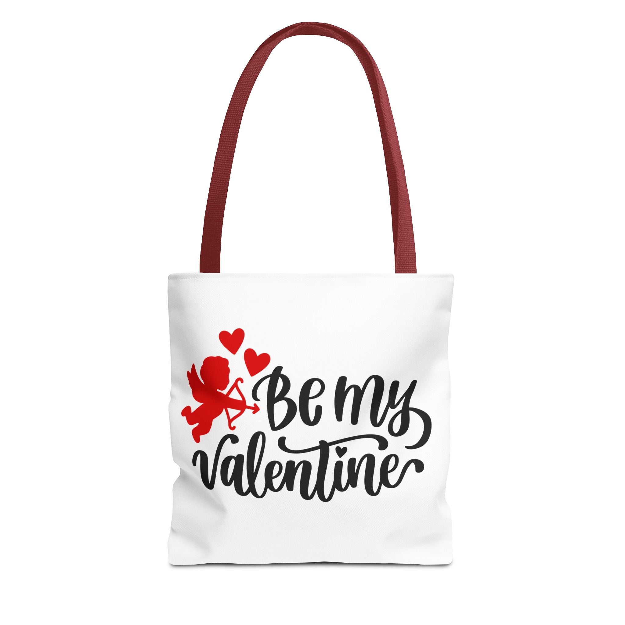 Valentine Tote Bag — "Be My Valentine" Cupid Canvas Shopper