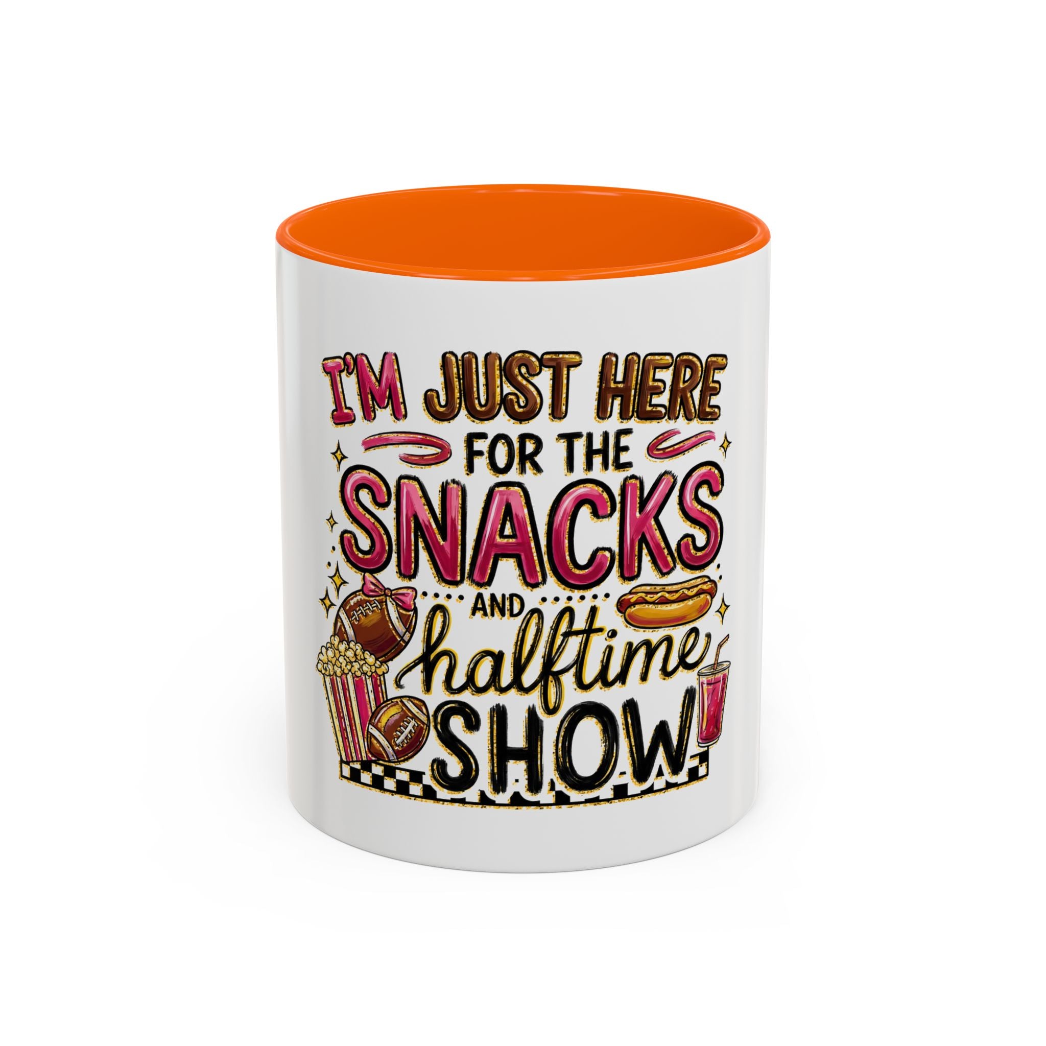 Coffee Mug — "I'm Just Here for the Snacks and Halftime Show" Funny Game Day Mug